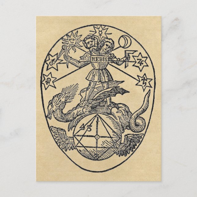 Rebis - Duality Sepia Postcard Vykort (Framsida)