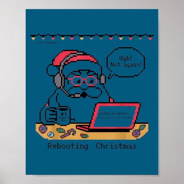 Rebooting Support s Humor Santa Tech Poster (Framsidan)