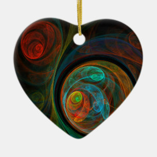 Reborn Abstrakt Art Heart Ornament