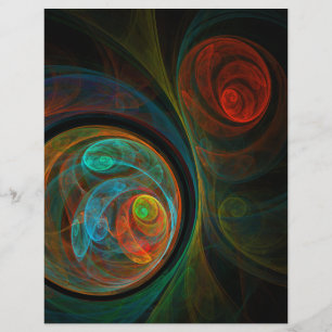 Reborn Blue Abstrakt Art Flyer