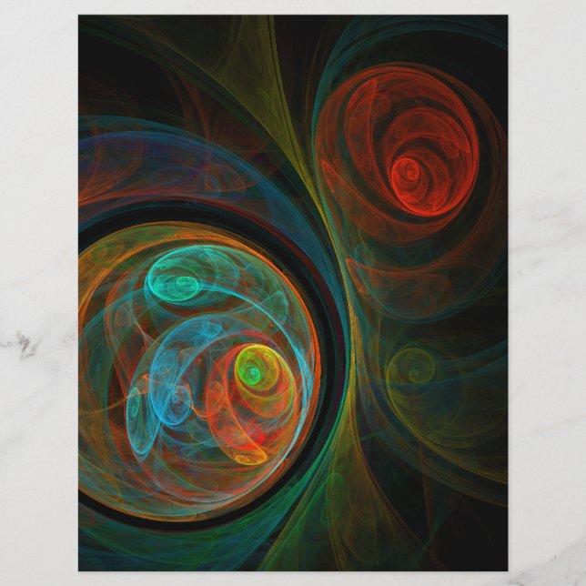 Reborn Blue Abstrakt Art Flyer (Framsidan)