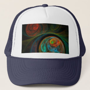 Reborn Blue Abstrakt Art Hat Truckerkeps