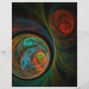 Reborn Blue Abstrakt Art Letterhead