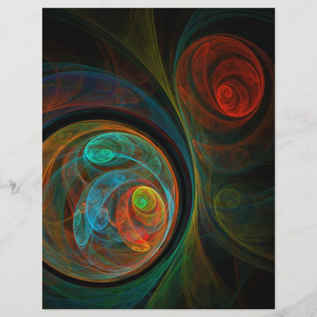 Reborn Blue Abstrakt Art Letterhead (Framsida)