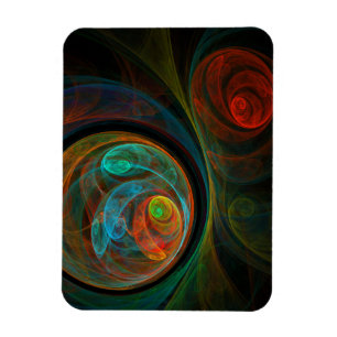 Reborn Blue Abstrakt Art Premium Magnet