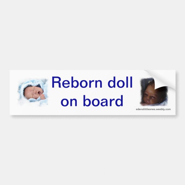 Reborn bumpsticker för docka ombord bildekal (Framsidan)