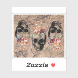 Reborn - Döskallar Blossoming från damm Klistermärken