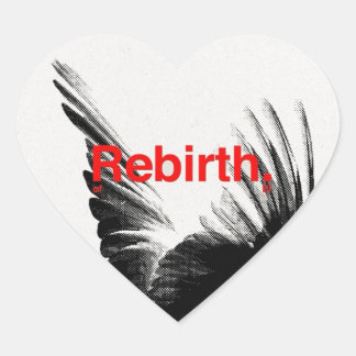 Reborn Heart Sticker från hado90 Hjärtformat Klistermärke