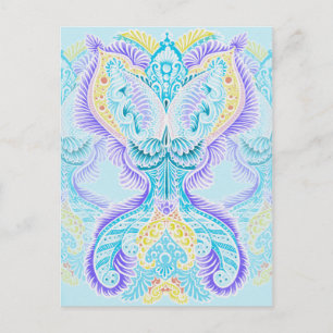 Reborn, ny ålder, meditation, boho, hippie vykort