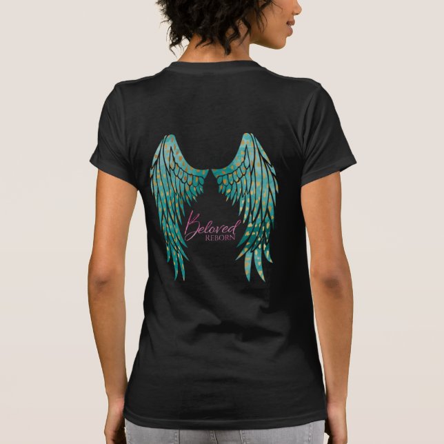 Reborn Psalm 91:11 Angel Scripture Bible T Shirt (Baksida)