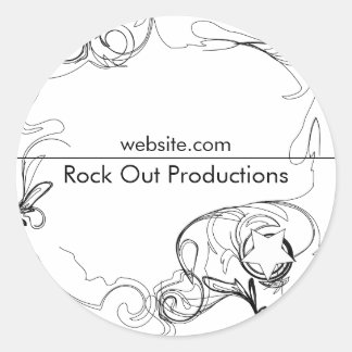 Reborn - svartvitt runt klistermärke