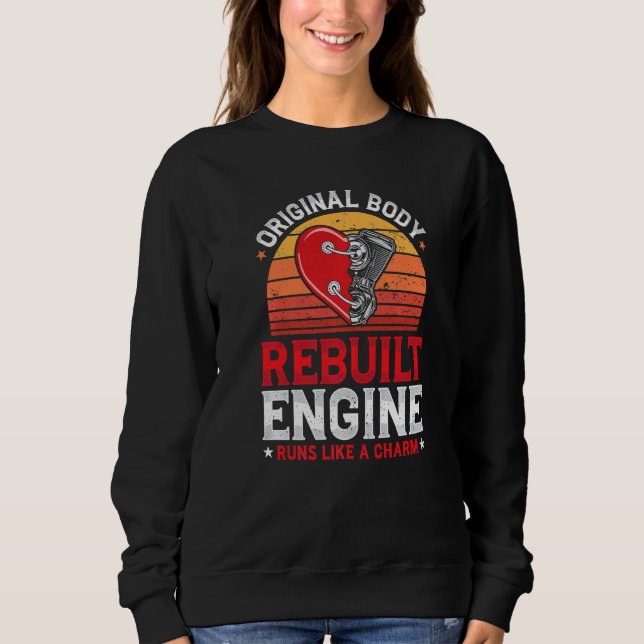 Rebuilt Engine Open Heart Surgery Recovery Survivo T Shirt (Framsida)