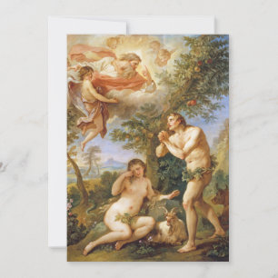 Rebuke of Adam and Kväll Biblical Religiösa Card