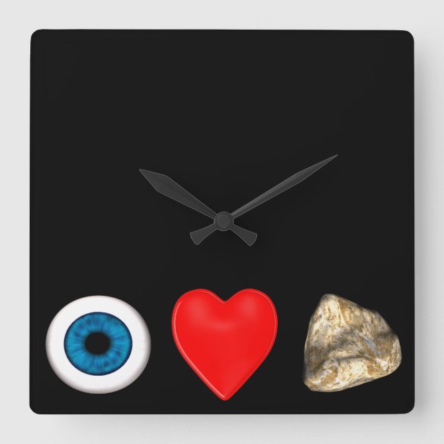 Rebus för fysiker fyrkantig klocka (Framsida)