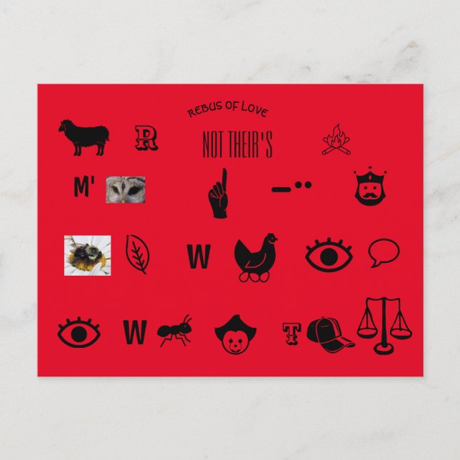 Rebus Puzzle Postcard Backstreet Vykort (Framsida)