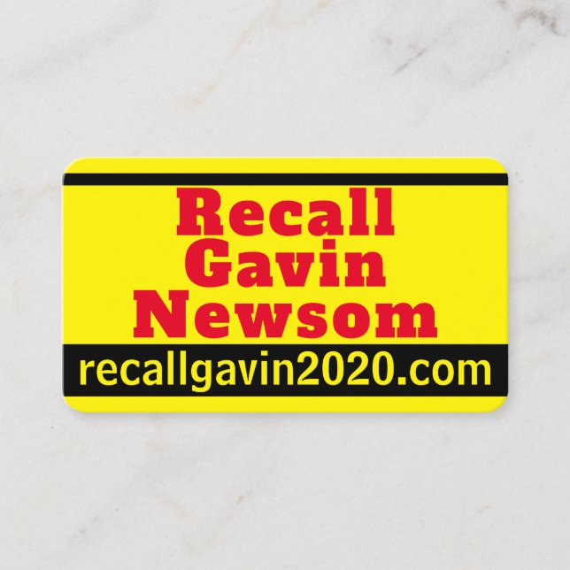 Recall Gavin 2020-Affärskortet Visitkort (Framsida)