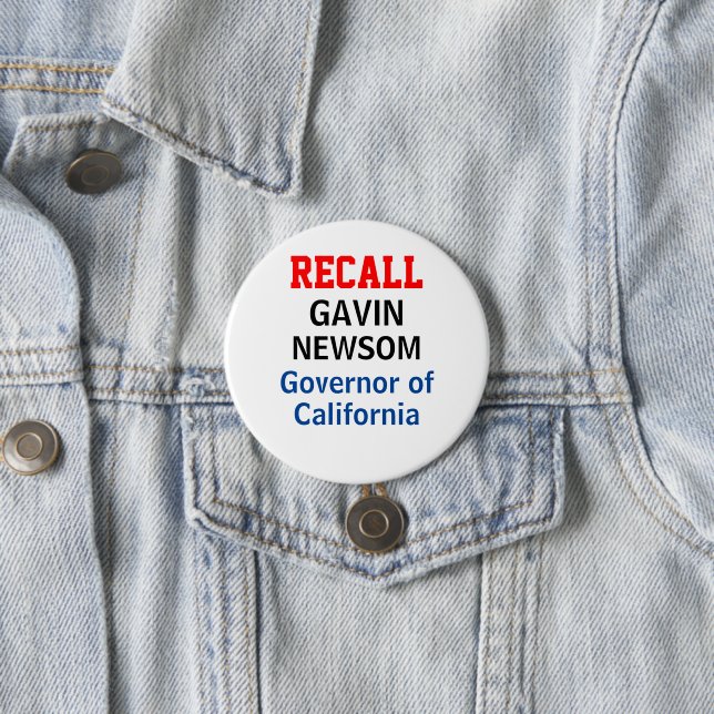 Recall Gavin Newsom California guvernör Knapp (In Situ)