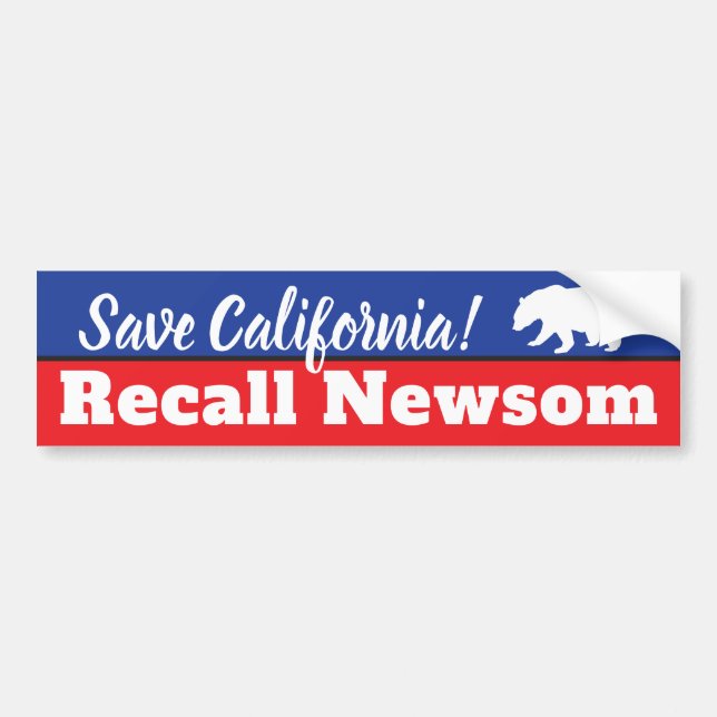 Recall Gavin Newsom California Val Bildekal (Framsidan)