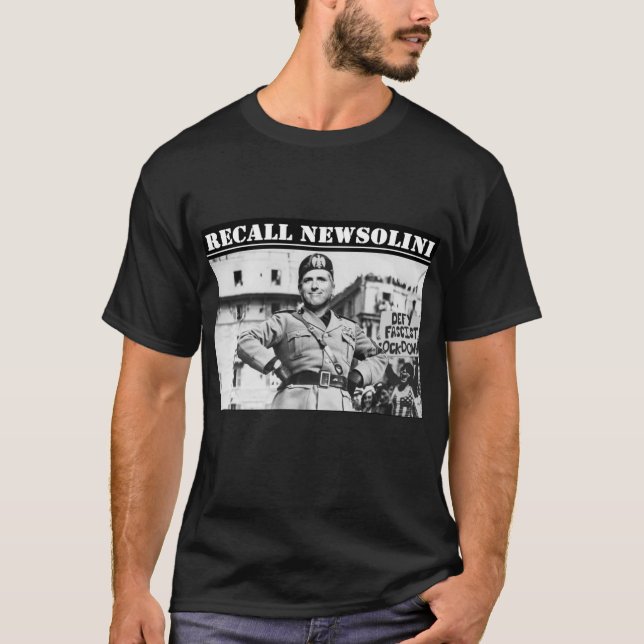 Recall Newsolini - Recall Gavin Newsom - Spara CA T Shirt (Framsida)