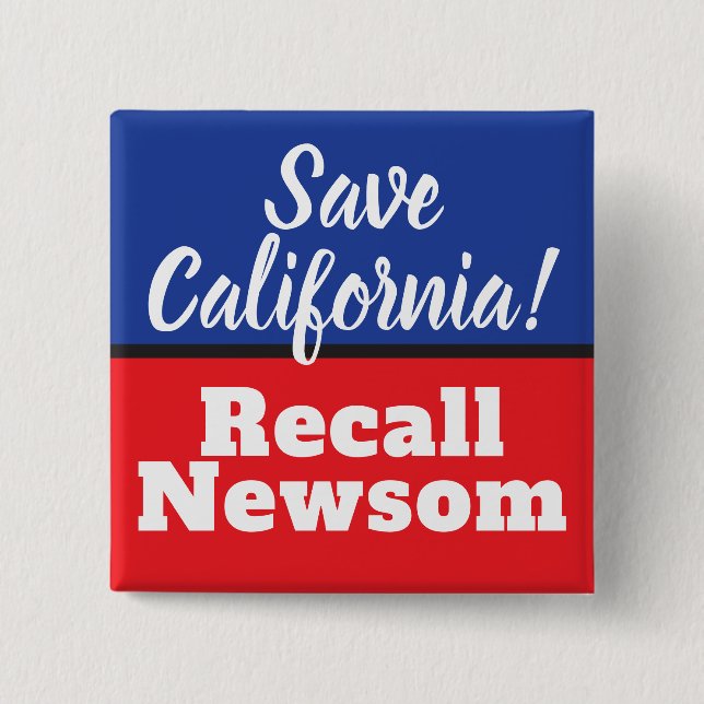 Recall Newsom Spara California Knapp (Framsida)