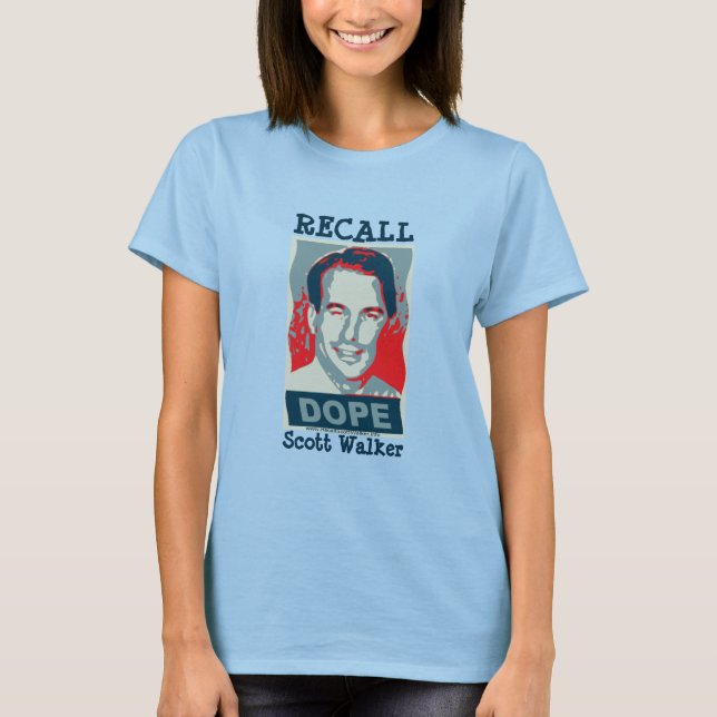 Recall Scott Walker Long Sleased Shirt T-shirt (Framsida)