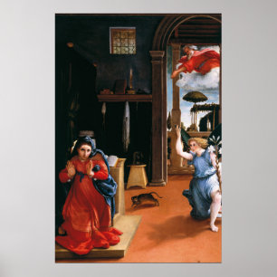 RECANATI-BEHANDELINGEN av Lorenzo Lotto Poster