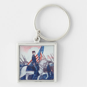 Recaptured: En filippinsk krigberättelse Fyrkantig Silverfärgad Nyckelring