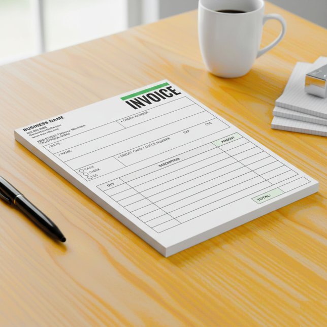 Receipt Books, Invoice Booklet for Small Business Anteckningsblock (Custom Sales Receipt Books)