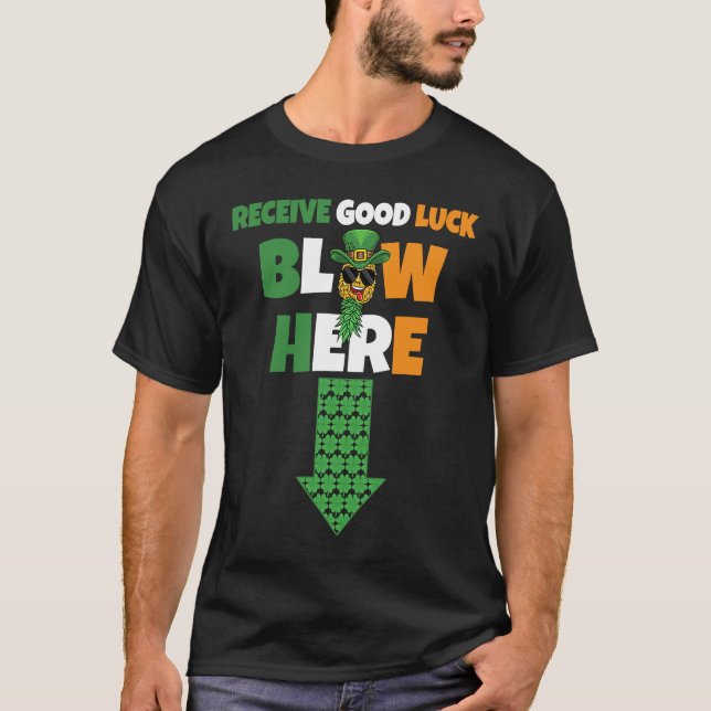 Receive Good Luck Blow Here Swinger Patricks Day P T Shirt (Framsida)
