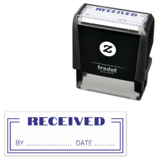 Received Simple Account Self Inking Rubber Stamp Självfärgande Stämpel