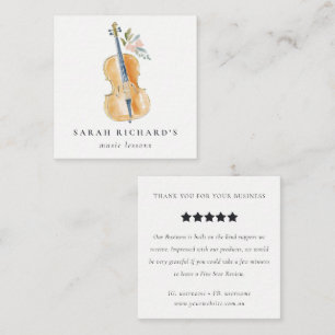 Recension för gitarrmusiker och musiklärare fyrkantigt visitkort