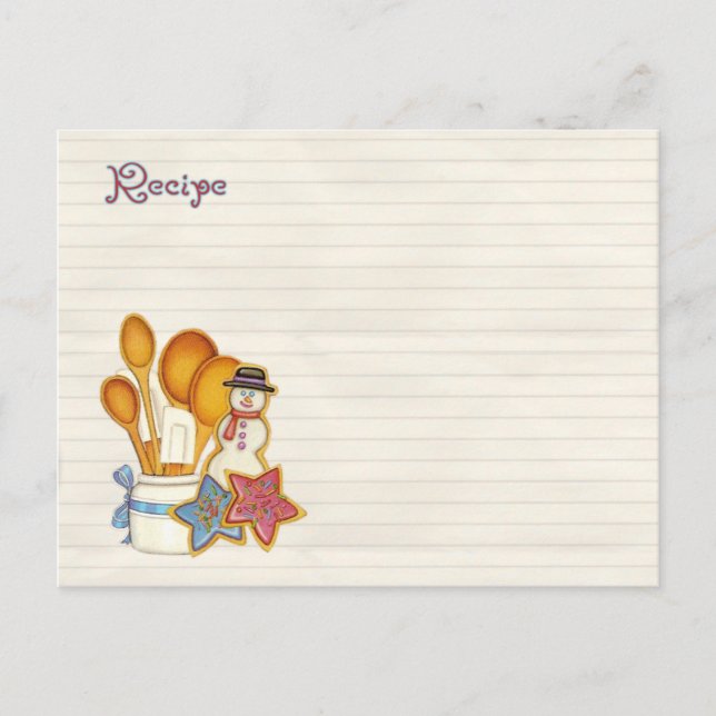 recept christmas-kakor helg vykort (Framsida)