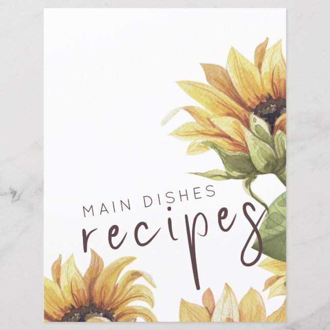 Recept Divider Main Dods Watercolor Solros (Framsida)