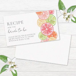Recept Elegant Citrus Bröllopsdusch Tilläggskort