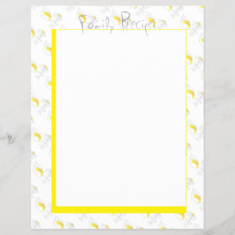 Recept för anteckningsbokssidor Lemons Daisy Kitch Reklamblad