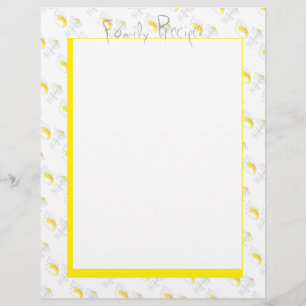 Recept för anteckningsbokssidor Lemons Daisy Kitch Reklamblad