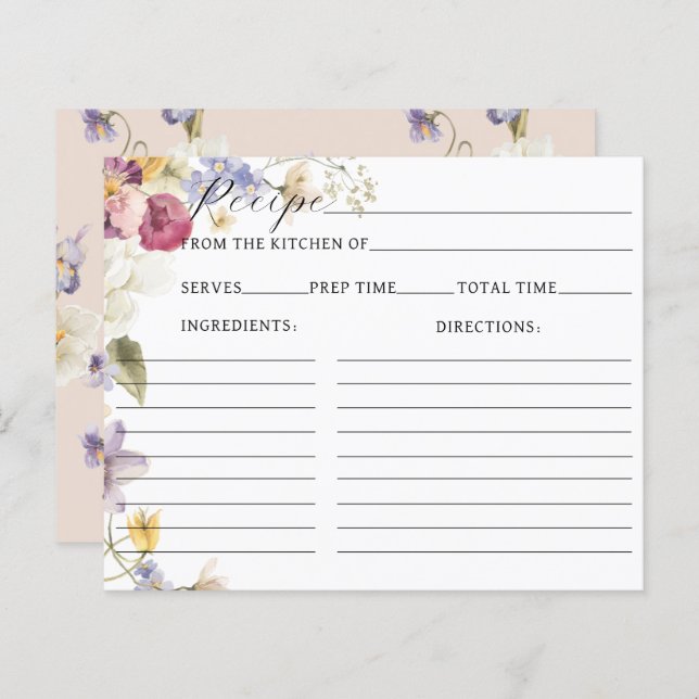 Recept för Bröllopsfest med Vilda Blommor Boho (Fram/baksida)