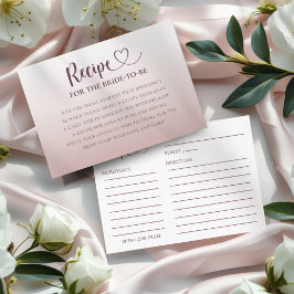 Recept för Bruden Modern Rose Gold Inhägnad C Tilläggskort