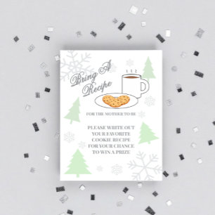 Recept för Cookie & Cocoa Baby Shower Tilläggskort