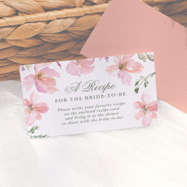 Recept För Den Blivande Bruden Elegant Vårblomma Tilläggskort