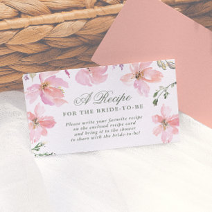 Recept För Den Blivande Bruden Elegant Vårblomma Tilläggskort
