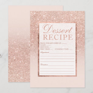 Recept för efterrätt för rosa guld- glitter för inbjudningar