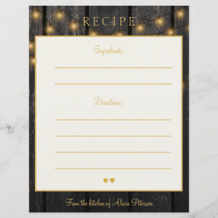 Recept för elegant av lyxträ guld-typografi