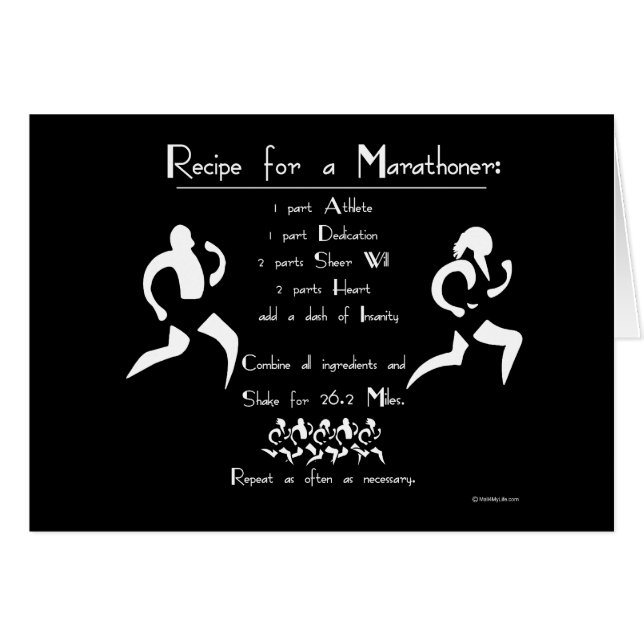 Recept för en Marathoner Hälsningskort (Framsidan Horizontal)