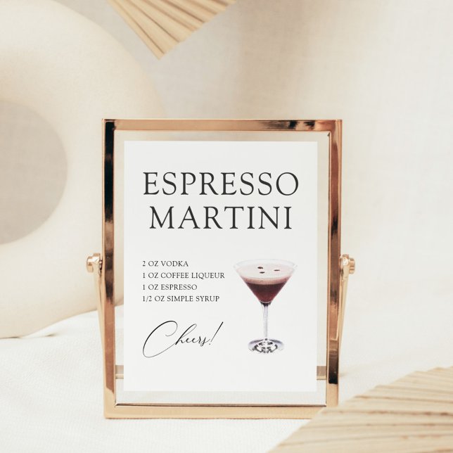 Recept för Espresso Martini Cocktailbar Poster (Skapare uppladdad)