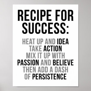 Recept för framgång poster
