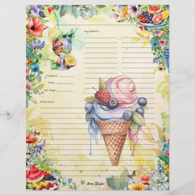 Recept för Frukt Salad Fullt Page (Framsida)