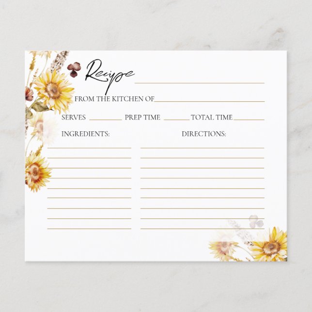 Recept för modern Möhippa för solrosblommor (Framsida)