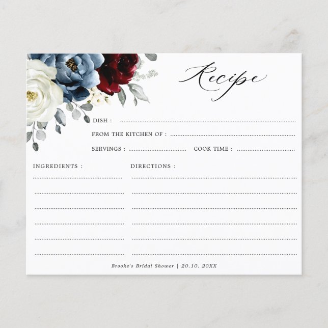 Recept för Möhippa av Slate Blue Burgundy Ivory (Framsida)