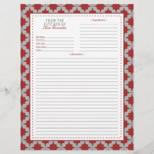 Recept för Red Retro Star Page